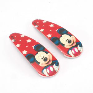 Hair clips - Mickey Mouse - Pair (2) - Red