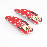 Hair clips - Mickey Mouse - Pair (2) - Red