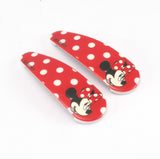 Hair clips - Mickey Mouse - Pair (2) - Red