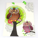 Large gift bag with handles - 320 x 260 x 100mm - Owl